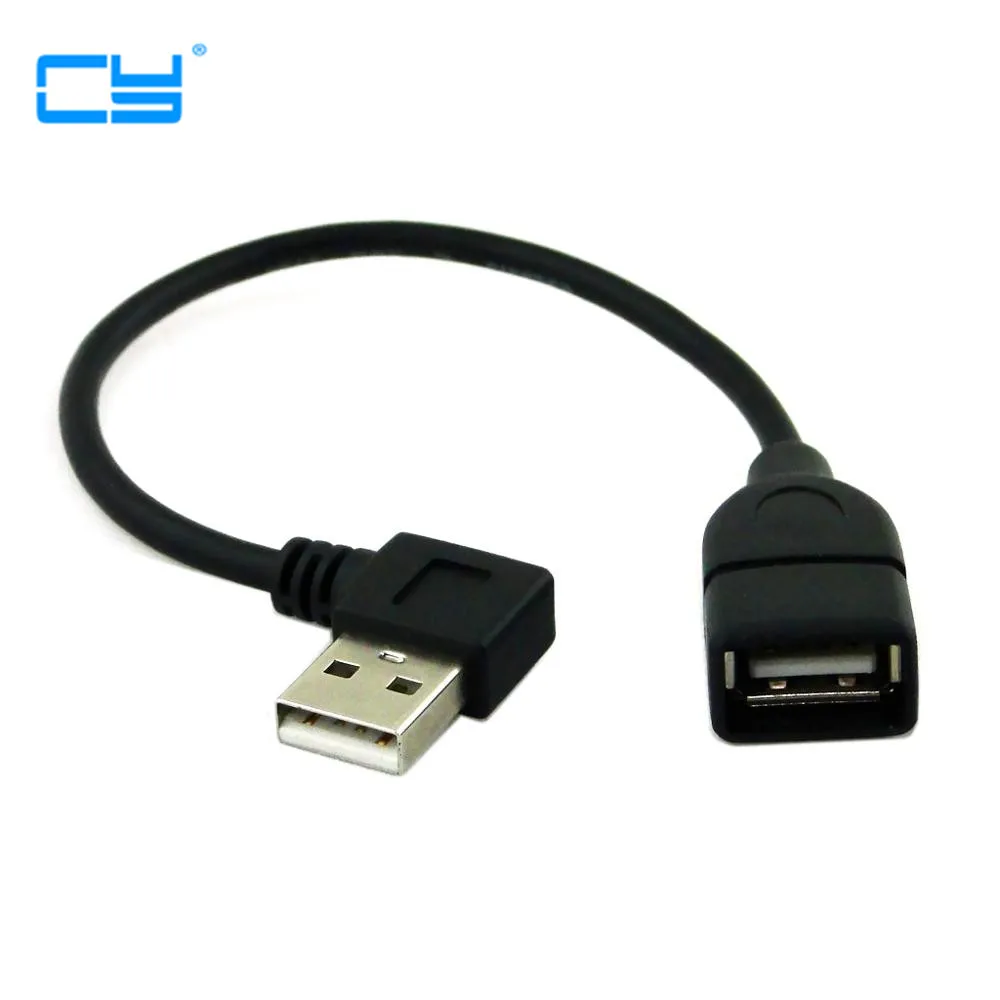 

90 right degree straight head right curve male to female long line data line USB extended cable 20cm 40cm