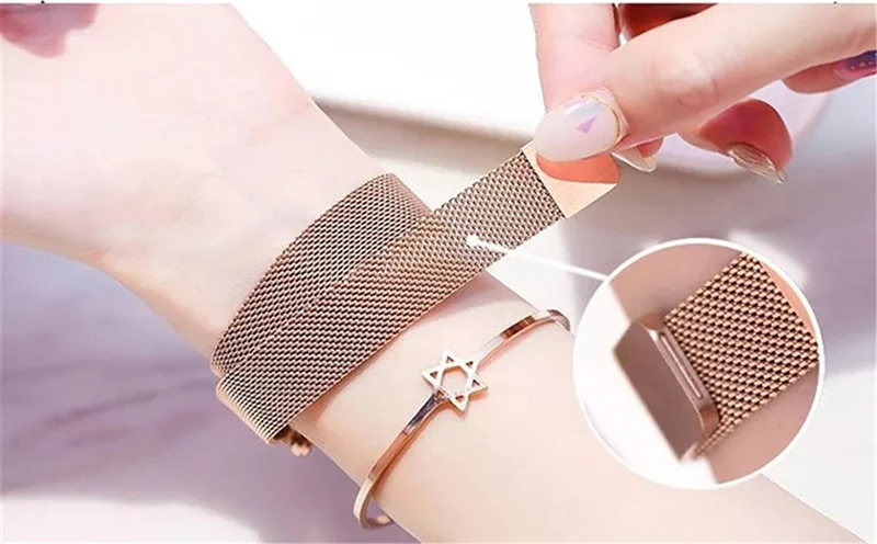 Hot Sale Women's Starry Sky Watch Luxury Magnetic Magnet Buckle Quartz Wrist Watch Geometric Surface Diamond Female Watches