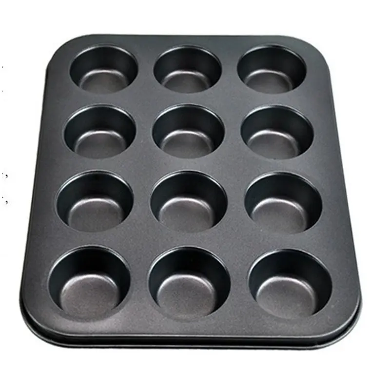 Non-Stick 12 Cupcake Muffin pan Pie Tins Mould PUDDING BAKING TRAY