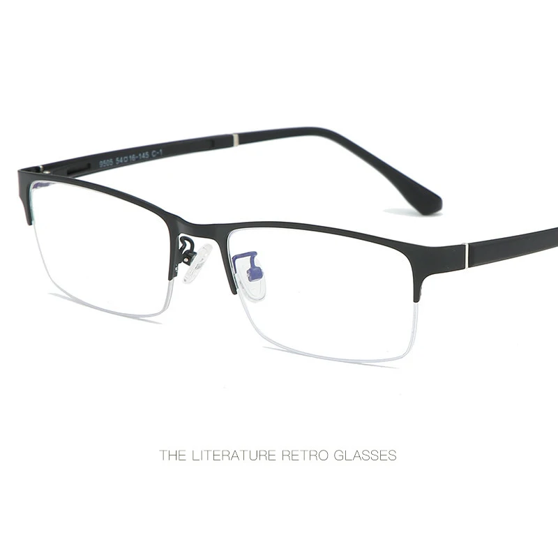 Anti-Blu-Ray Glasses Half Frame Business Casual Retro Personality Unisex