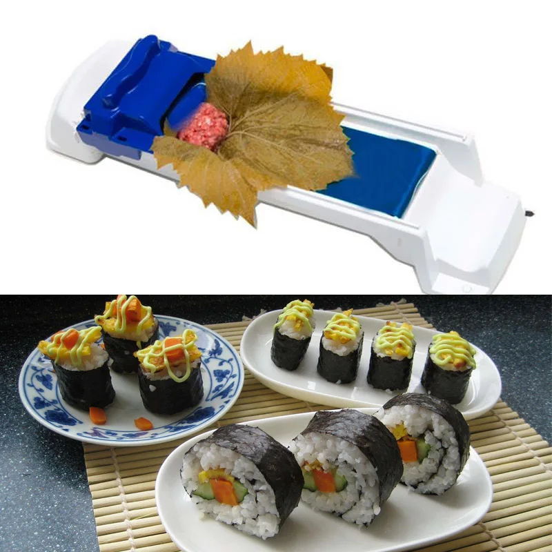 Rice Seasoning Sushi Maker Kichen Tool Leaf Machine Grape/Cabbage Plastic