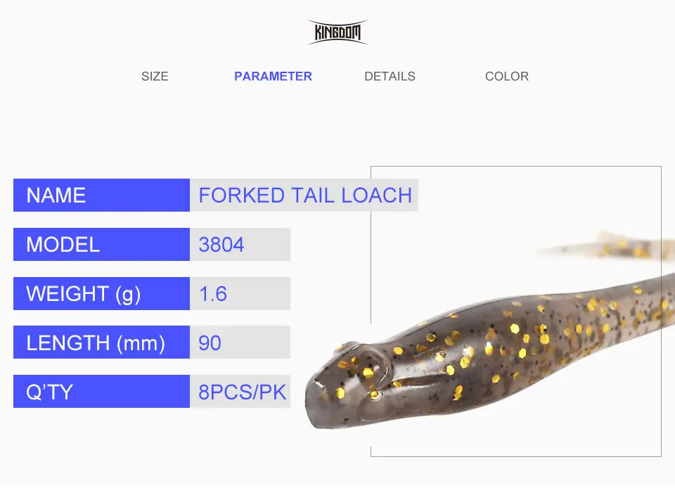 Королевство рыболовные приманки мягкий червь рыболовные приманки воблеры 90 мм 1,6g ПВХ Материал 8 шт./упак. гибкий корпус вилка хвост 5 цветов модель 3084