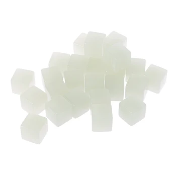 

25Pcs Luminous Cube Dices Blank Dice For Dungeons Dragons RPG MTG Board Game