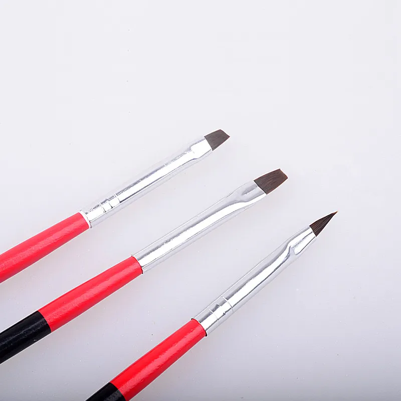 

3Pcs Nail Art Painting Pen Brush Fine Handle UV Gel Brushes French Stripes Flower Drawing Brush Pen Manicure Tools