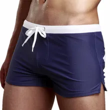 Новые мужские плавки Плавки-шорты для купания, боксеры с карманами на молнии, нижнее белье для мужчин, удобные дышащие мужские трусы#2J19 FN