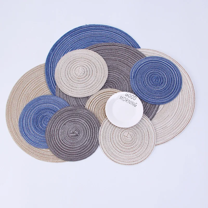 Fanying Europe 18/36 Cm Round Table Placemat Handmade Insulation Non-slip Coffee Cup Mats Kitchen Plate Bowl Spoon Pads