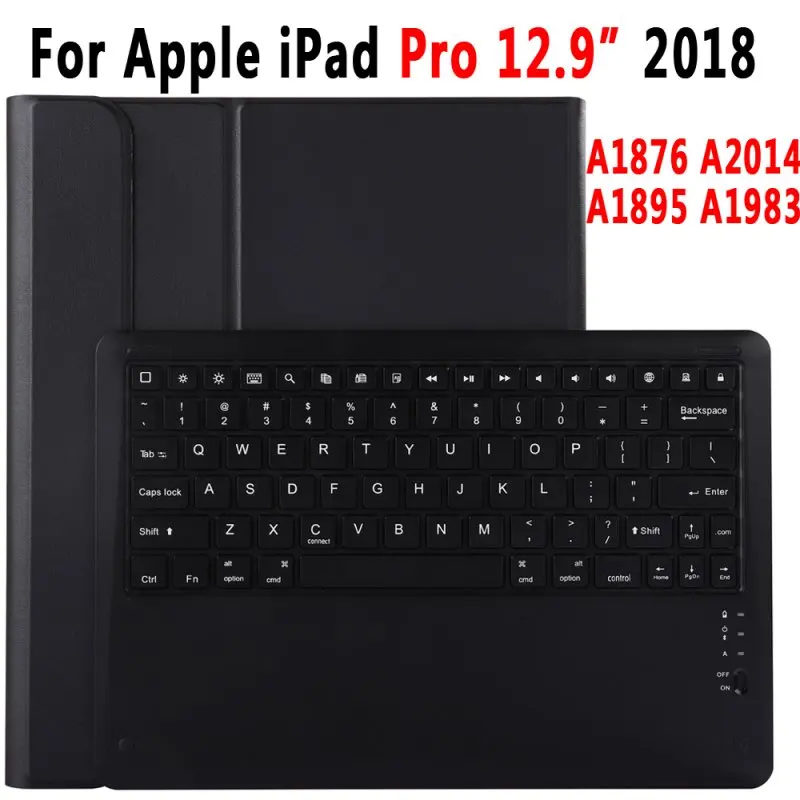 Тонкий беспроводной Bluetooth клавиатура карандаш Слот Чехол для Apple iPad 9,7 Air 1 2 3 10,5 Pro 11 Pro 12,9 крышка - Цвет: for Pro 12.9 2018