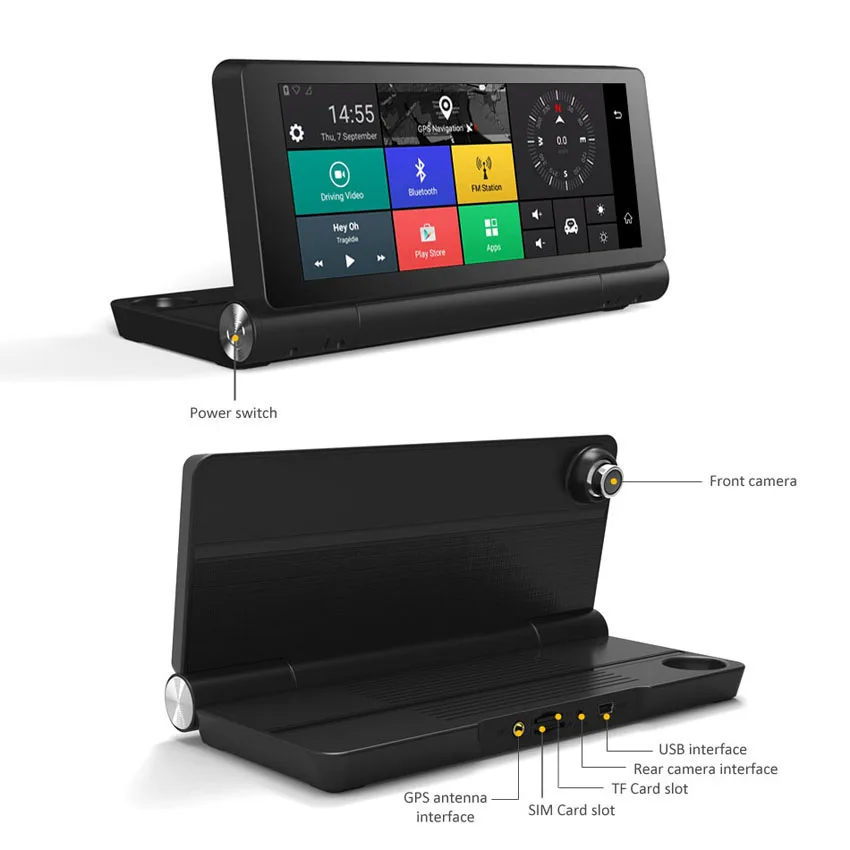 ANSTAR 3g зеркало заднего вида dvr Автомобильный Wi Fi Зеркало GPS навигатор 6 84 "Android 5 0
