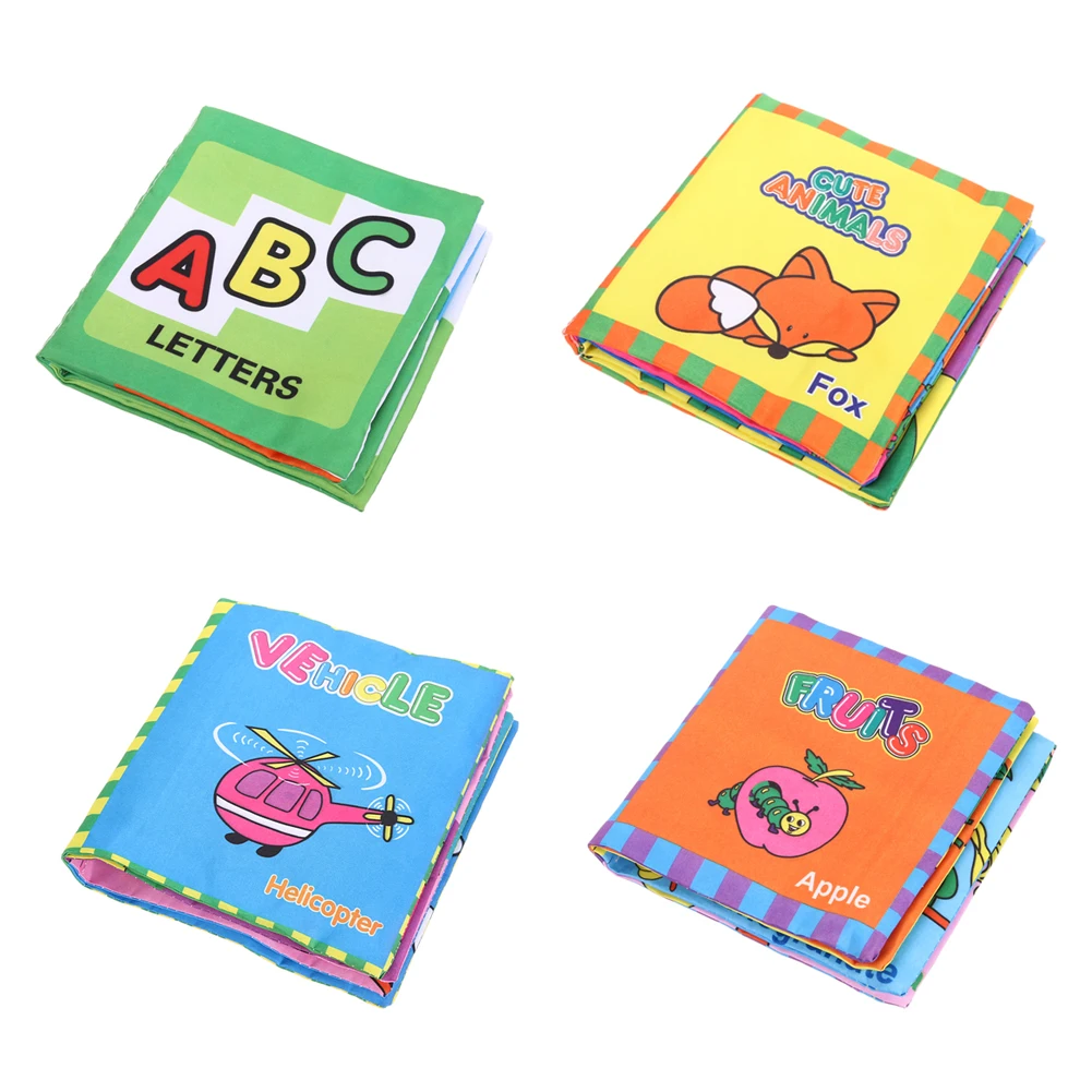 Baby Book font b Toys b font Animal Letter Vehicles Fruit Soft Cloth Book font b