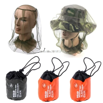 

Mosquito Bee Insect Mesh Head Face Protector Fishing Hunting Net Hat Mask Cap ROU
