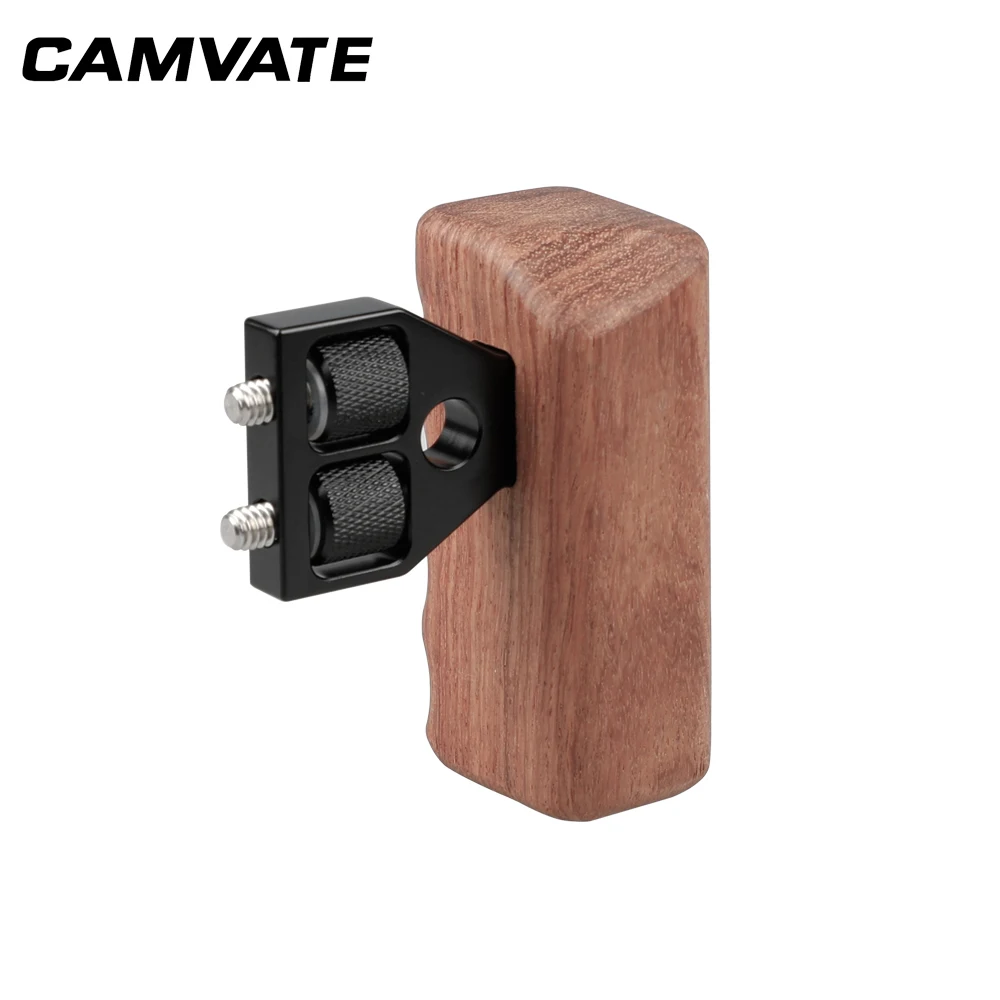 

CAMVATE DSLR Wooden Handle fr right Grip Mount Support for DV Video Cage Rig C1476