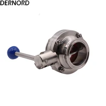 Dernord " Три бабочки зажим Клапан с выдвижной ручкой ss304 Нержавеющая сталь, доморощенного пиво молочных продуктов