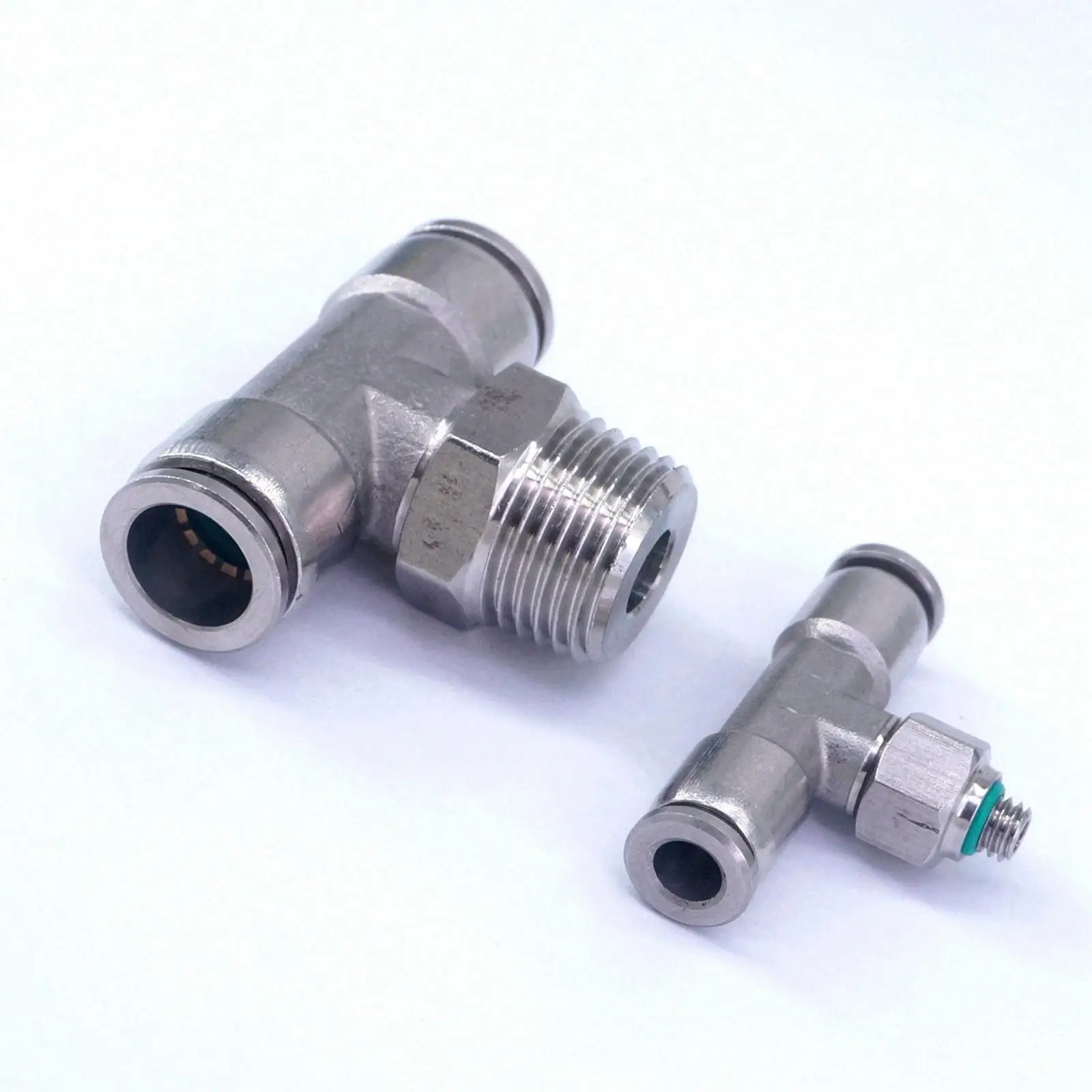

304 Stainless Fit Tube O/D 4/6/8/10/12/16mm M5 M6 1/8" 1/4" 3/8" 1/2" 3/4" BSP Pneumatic Male Tee Branch Connector Fittings