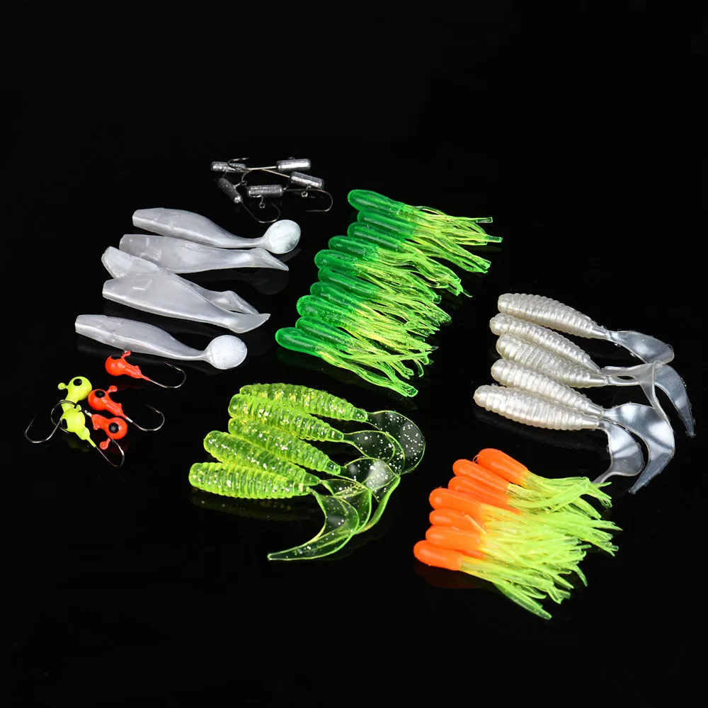 GoodOutdoor Dynamic 35Pc Soft Worm Lure Carp Fishing Lure Set + 10