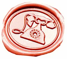 Custom Picture Logo Vintage Old-fashioned Telephone Wedding Invitation Wax Seal Sealing Stamp Sticks Spoon Gift Box Set Kit