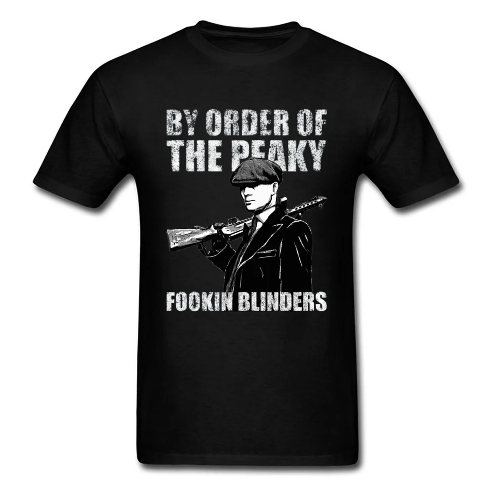 Мужская футболка, Peaky Blinder, Топы И Футболки, Funky Tommee Shelby, 3D принт, короткий рукав, чистый хлопок, Студенческая футболка, английский стиль, футболка - Цвет: Black