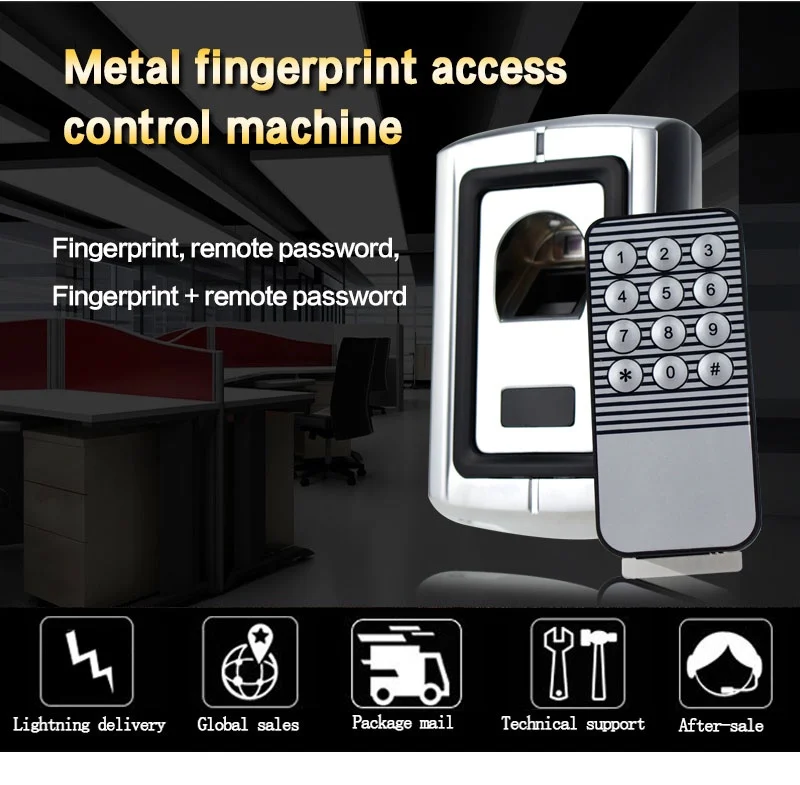 Водонепроницаемый металлический контроль доступа отпечатков пальцев/отпечатков пальцев со сканером, для двери замки для системы контроля доступа
