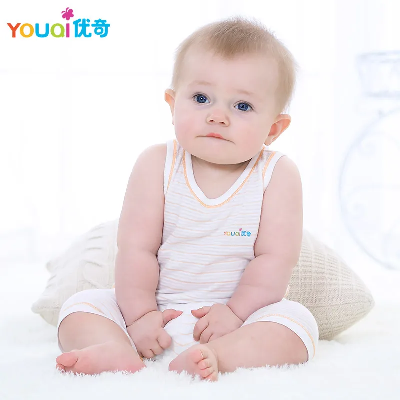 youqi Thin Baby Vest Suit Summer Cute Baby Girl Boy Clothing Set Brand Toddler Infantil Costumes