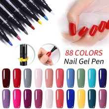LEMOOC 5ml Nail Pen 88 Colors Gel Nail Varnish Pen UV DIY Nail Art Gel Lacquer Nail Glitter Polish Manicure Glue LEMOOC 5ml Nail Pen 88 Colors Gel Nail Varnish Pen UV DIY Nail Art Gel Lacquer Nail Glitter Polish Manicure Glue
