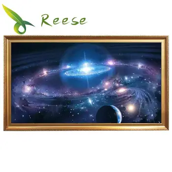 

Needle Arts Craft Resin Mosaic Diamond Painting Rhinestones Picture European Style Brilliant Planet Modern Cosmic Painting Decor