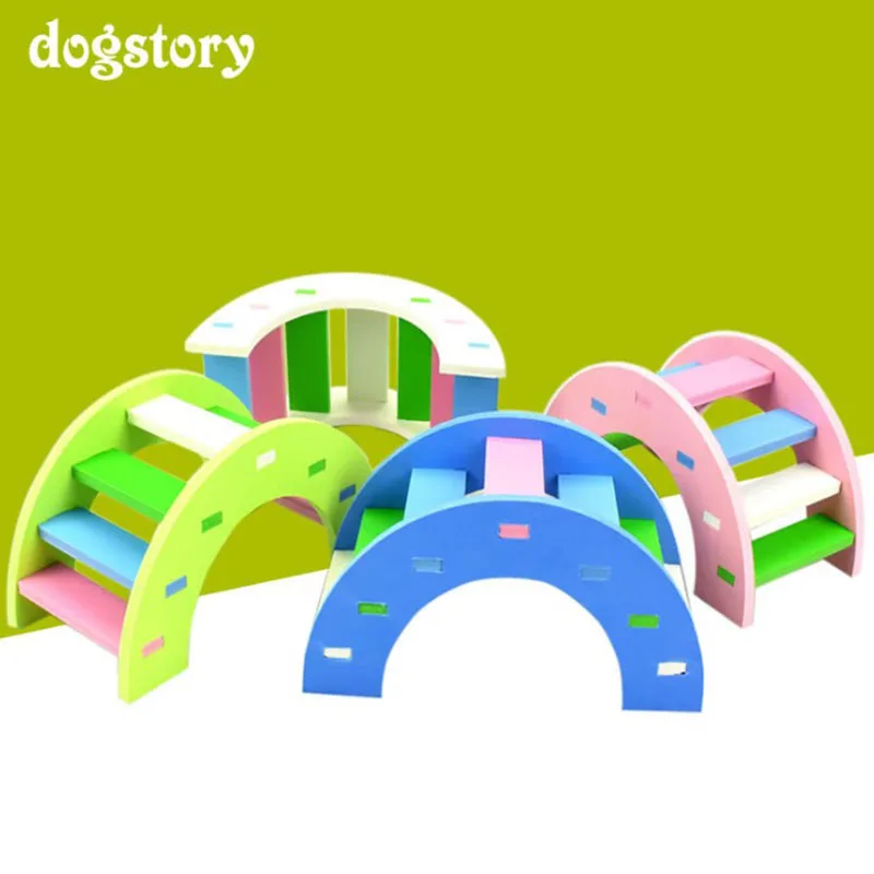 

Funny Hamster Toy Ladder Rainbow Bridge Pet Toys Natural Wooden Toys Small Animals Cage Accessories Pet Products