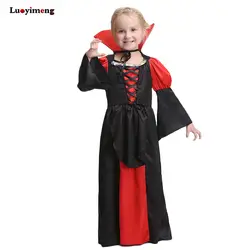 Детская Косплэй принцессы вампира платье костюм Необычные Хэллоуин маскарад платье для танцев для девочек аниме карнавал Вечерние