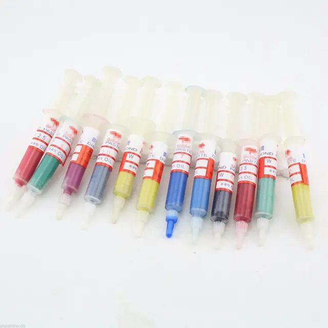12Pcs Diamond Polishing Lapping Paste Pastes Compound Set 5 Gram 0.5 40
