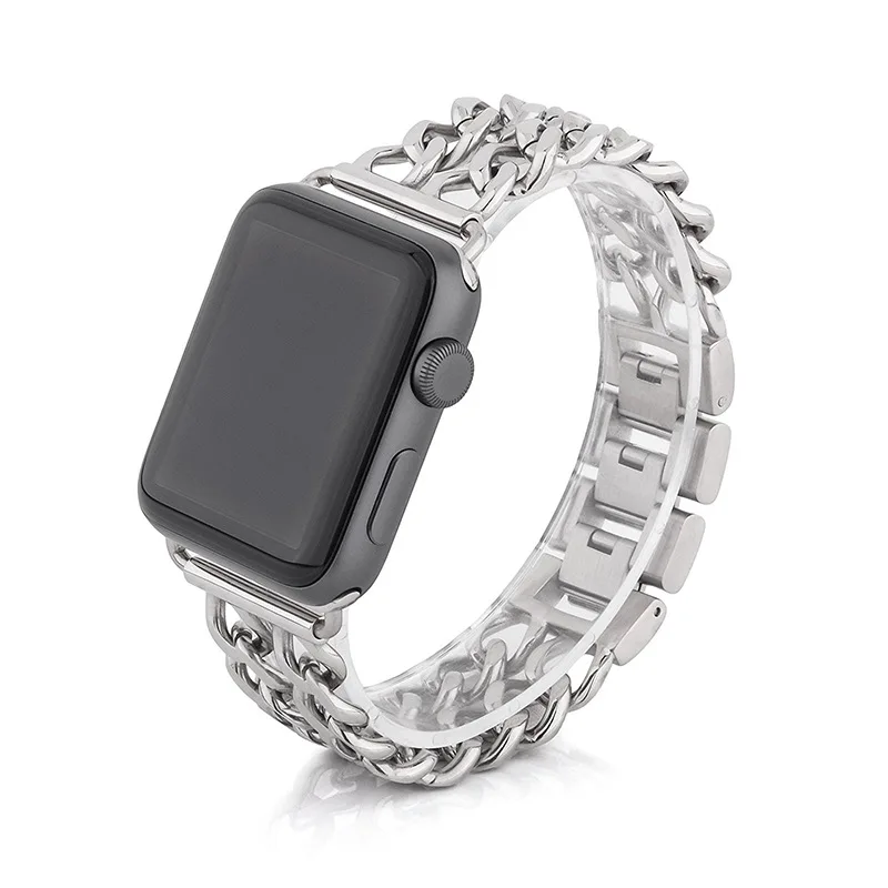 Браслет из нержавеющей стали розового золота, модный ремешок для Apple Watch, 42 мм, Роскошные ремешки для часов, браслеты для iWatch серии 38 мм