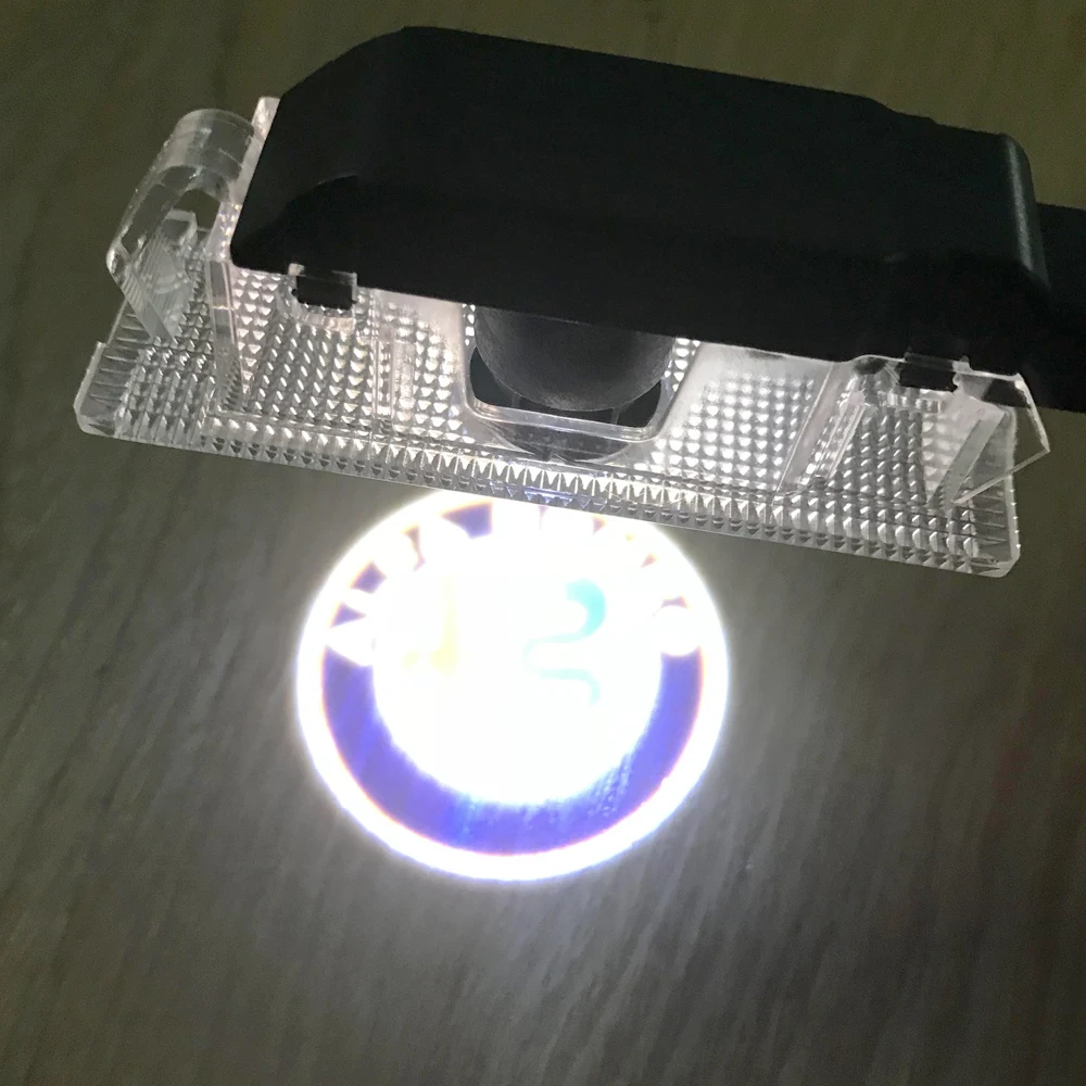 

2Pcs Logo Projector Light For Alfa Romeo 159 147 156 Stelvio Mito GT Giulia Car Door Light Interior Car Lighting Accessories