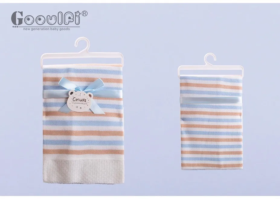 Gooulfi трикотажные шарфы для девочек и мальчиков, для новорожденных, детские коляски, одеяло, детское летнее вязаное одеяло, акрил, Детская накидка