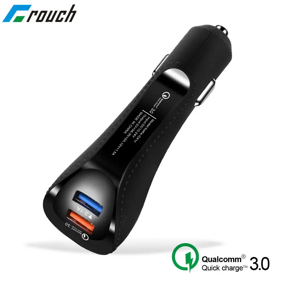 Car USB Charger Quick Charge 3.0 QC3.0 Mobile Phone Charger 2 Port USB Fast Car Charger for iPhone Samsung Xiaomi Tablet Charger