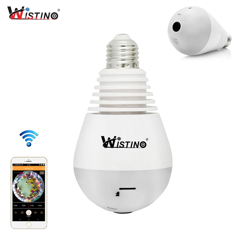 Wistino 960 P Беспроводной VR панорамный Камера лампы Wi Fi IP Light 360 градусов рыбий глаз