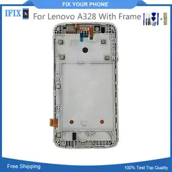 Для lenovo A328 ЖК дисплей сенсорный экран в сборе с рамки Запчасти для авто одежда высшего качества 10 шт./лот