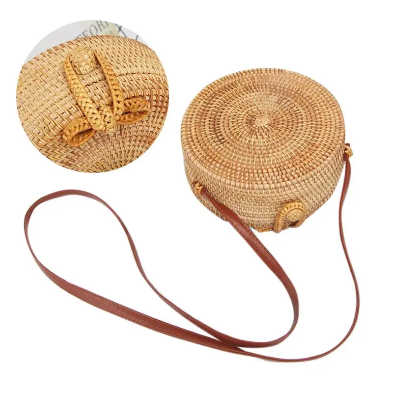 

Bali Island Handmade Woven Bag Single Shoulder Oblique Spanning Bag NS Bali Island Hand Buckle