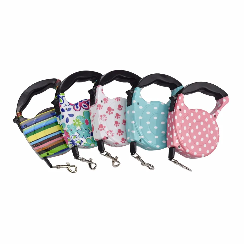 

Dog Supplies 5M Automatic Retractable Dog Rope Leash Extending Puppy Walking Lead For Small Dogs Durable Dog Leashes Harness