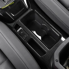 Lapetus Interior Fit For Volkswagen T-Roc TRoc 2018 2019 Front Water Cup Holder Panel Frame Cover Trim Matte / Carbon Fiber Look