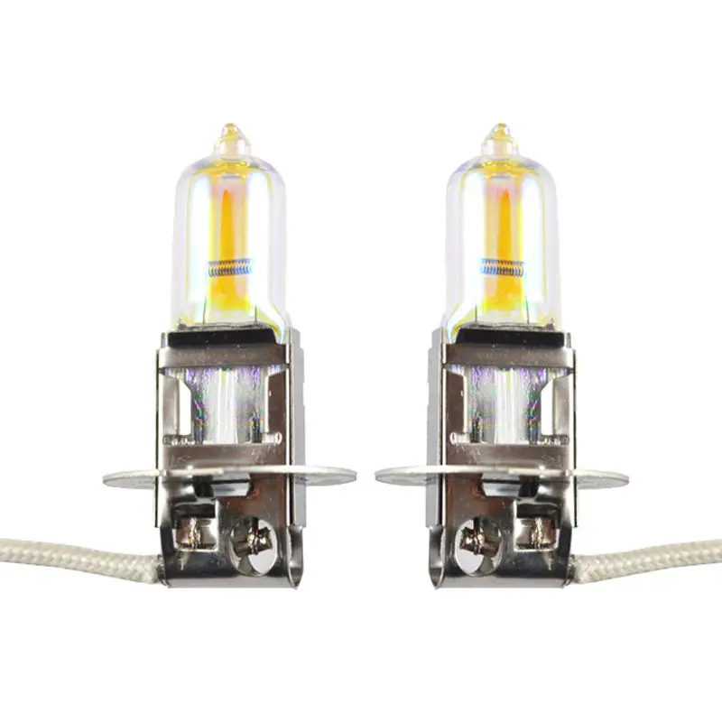 Gold light H3 Super Yellow 3000K 100W 12V Car Fog Bulb Xenon Gas