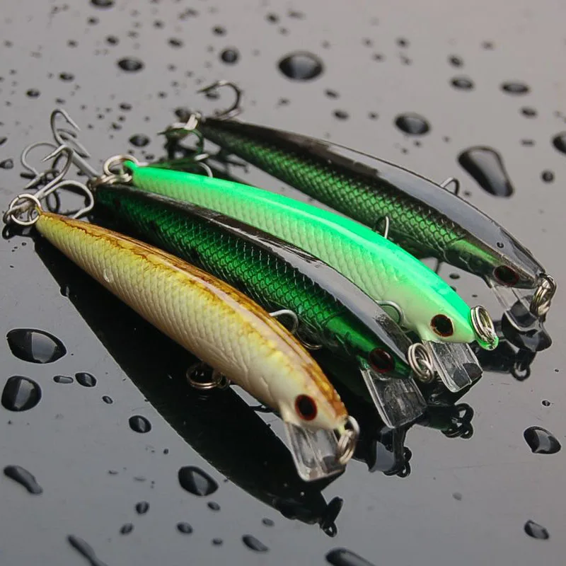 NEW Arrival Wholesale Price 12pcs 7.5cm 5g Fishing Bass Lures topwater Crankbait Minnow Lure