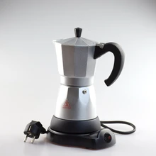 Elektrische heizung mokkakännchen vollautomatische aluminium kaffeemaschine räkelte elektrische kaffeekanne kaffee 220 V Eurostecker