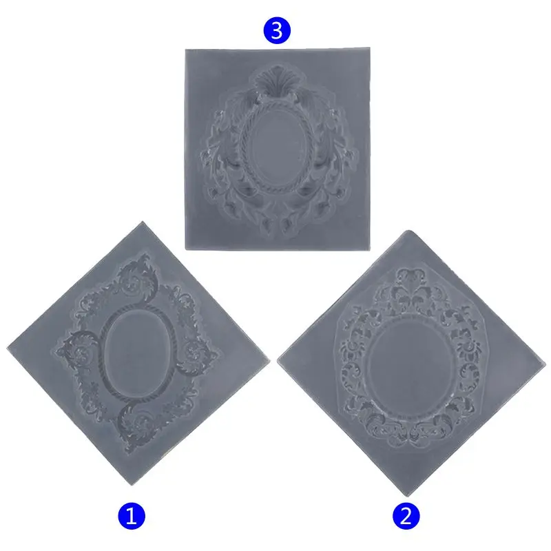 

Silicone Mold DIY Photo Frame Mirror Epoxy Resin Crafts Jewelry Making Tools Floral Hollow Crystal Molds Handmade Gifts Art