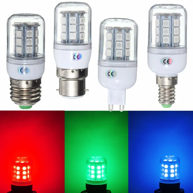 27 Светодиодный ных ламп E27 E14 G9 B22 2 5 Вт 5050 SMD светодиодсветильник лампа с
