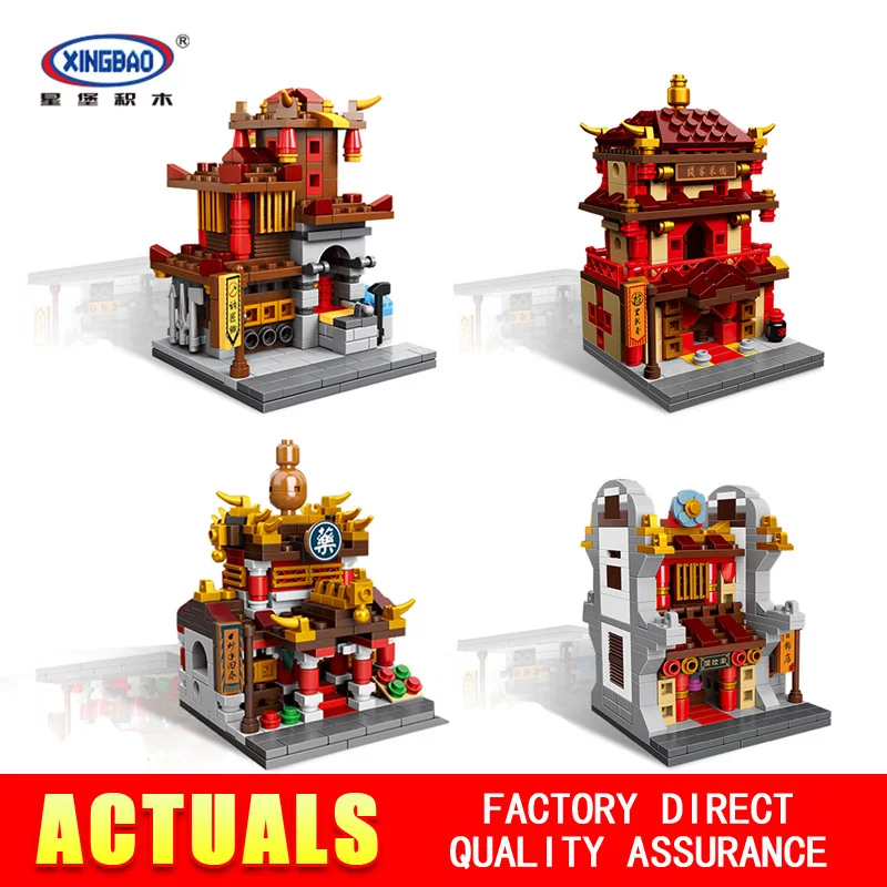 

New Xingbao 01101 the creative MOC Chinese architecture Series Children Educational Building Blocks Bricks Toys Model as gifts