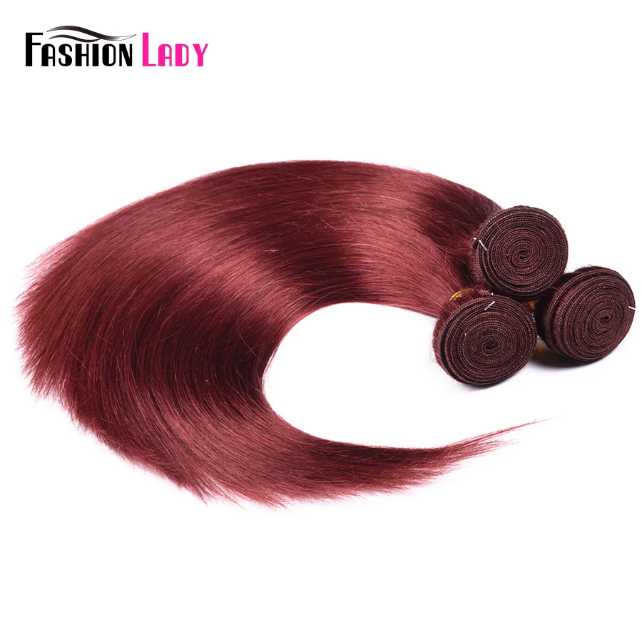 Модные женские предварительно Цветной индийские прямые волосы Комплект s#33 богатый бордовые, человеческие волосы Комплект s 1/3/4 Комплект в упаковке-Remy