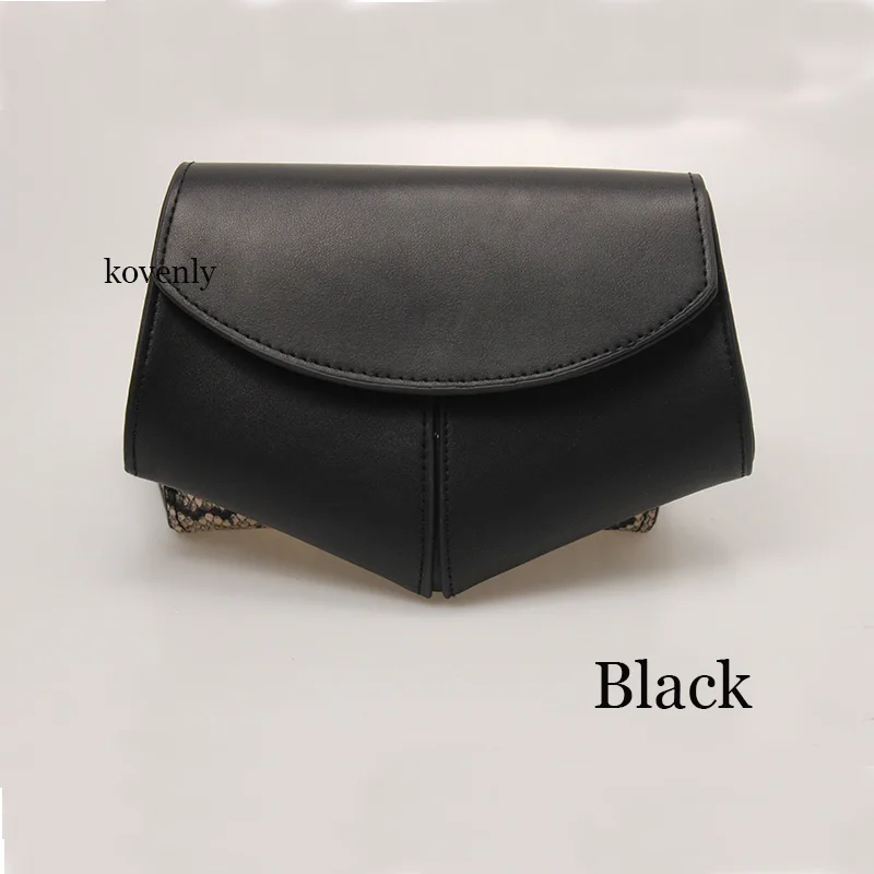 Black waist bag Женская поясная сумка под змеиную кожу, женская новая модная поясная сумка на пояс, мини сумка на пояс для дискотеки, кожаная маленькая сумка на плечо, 040301 - Цвет: Black waist bag