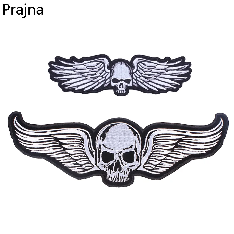 

Prajna Military Wings Patch Biker Badge Iron-On Patch Applique Stripes Embroidered Patches For Clothing Jacket Stripe On Clothes