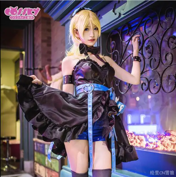 

Anime Love Live Ayase Eli SIFAC Third Generation Stage Dress Black Cosplay Costume Uniform