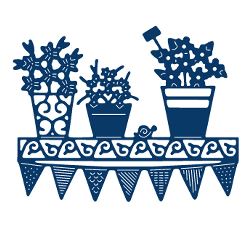 ForeWan Craft Embossing Die Flower Plant Border Metal