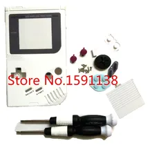 Лидер продаж белый Цвет Корпус чехол для GBGameBoy для гпоб DMG с Проводящая резина Pad отвертки подарок для детей