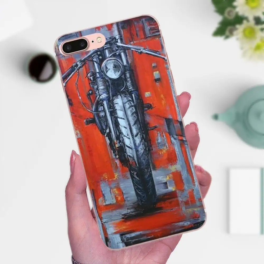 Moto Cross мотоциклетный спортивный черный мягкий чехол для Apple iPhone X XS Max XR 4 4S 5 5C 5S SE 6 6S