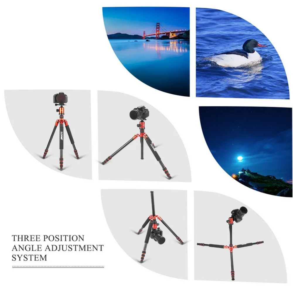  Zomei Z818 Heavy Duty Professional Portable Magnesium Aluminium Travel Tripod Stand Monopod for Dig